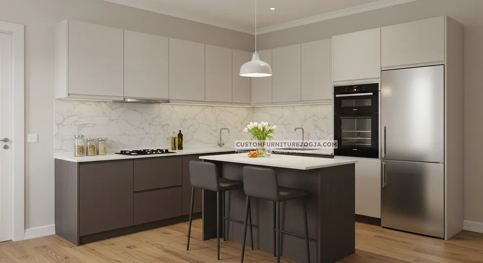 Jasa Pembuatan L shape Kitchen Set Jogja